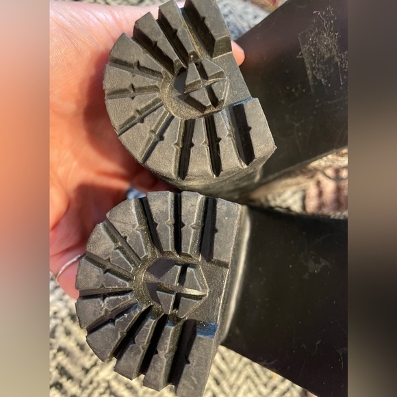 🌟HP🌟 SNAKESKIN PATTERN Archiee Platform Boots Chunky Block Heel 7.5 Punk Metal - Picture 11 of 15